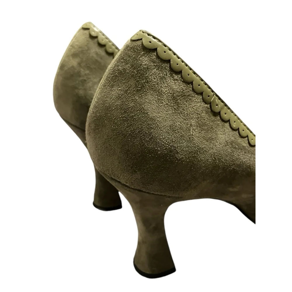 bp Olive Green Mary Jane Heels